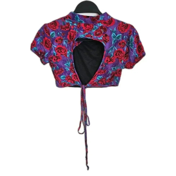 Zara Printed Floral Crop Top Small NWOT - Picture 7 of 9